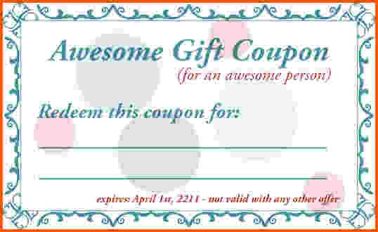 13 coupon template word