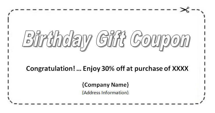 Coupon Template Word