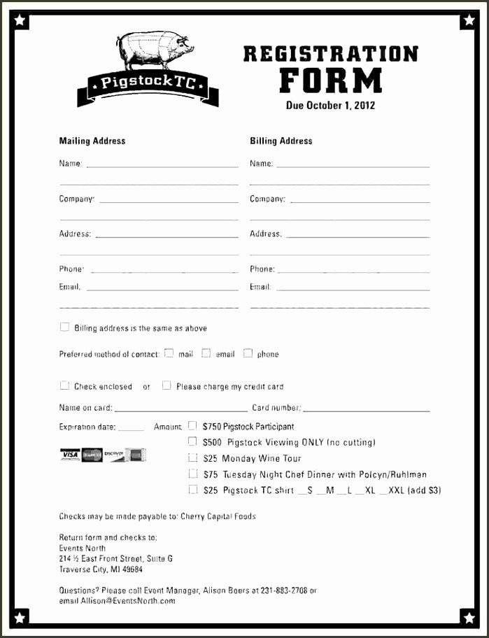 10 event Registration form Template Microsoft Word