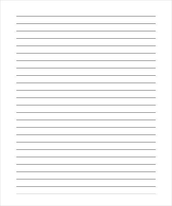 12 Lined Paper Templates PDF DOC