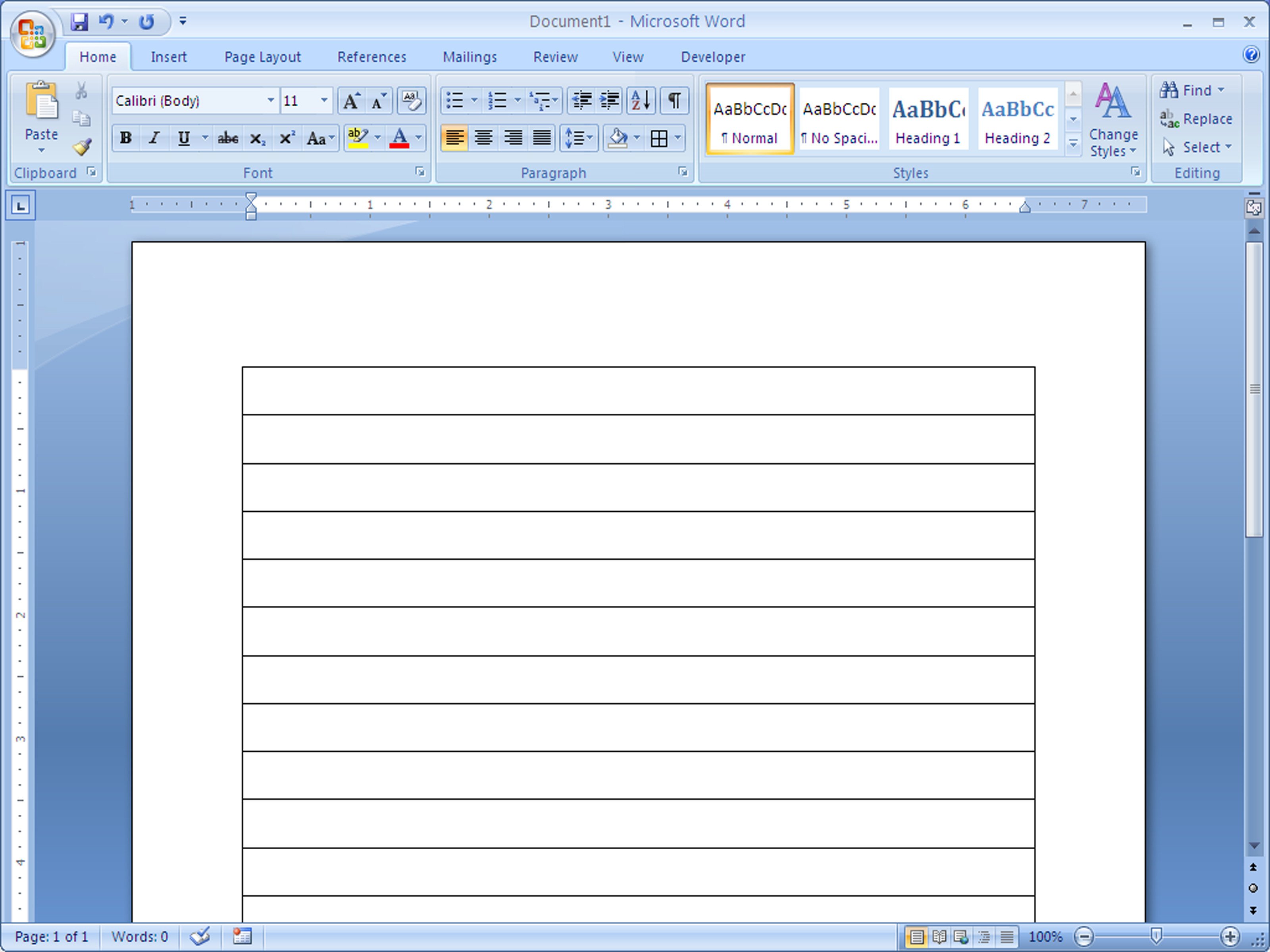 How to Make Lined Paper in Word 2007 4 Steps with