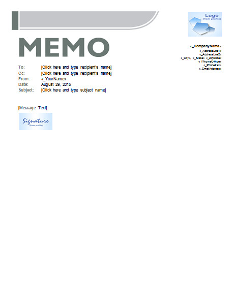 Memo Template Templates for Microsoft Word