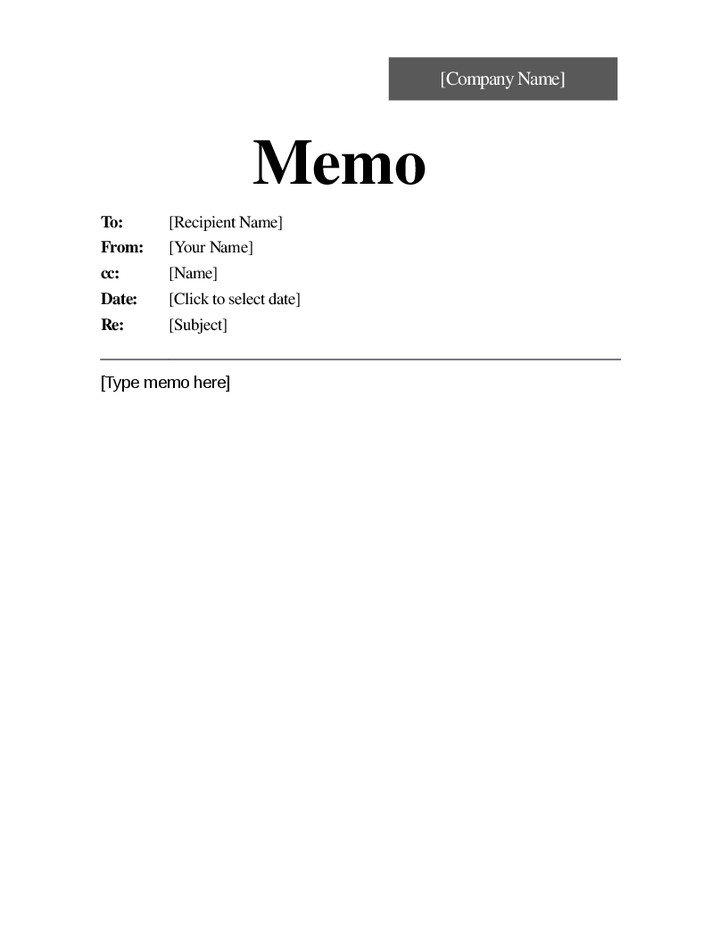 6 Memo Templates Word Excel PDF Templates