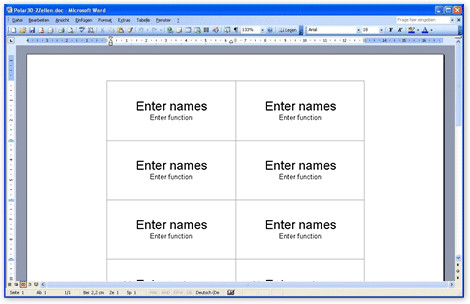 Print templates for name cards MS Word Name badges Made