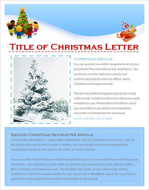 27 Christmas Newsletter Templates Free PSD EPS Ai