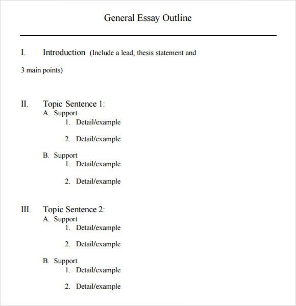 Sample Blank Outline Template 7 Free Documents in PDF DOC