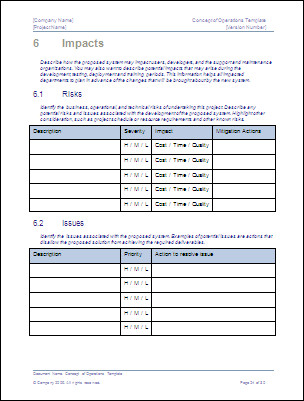 Concept of Operations Template – Download MS Word sample