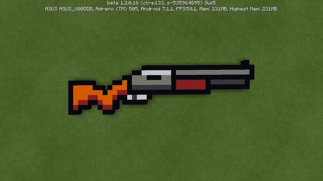 Minecraft Tutorial How To Make Shotgun Pixel Art