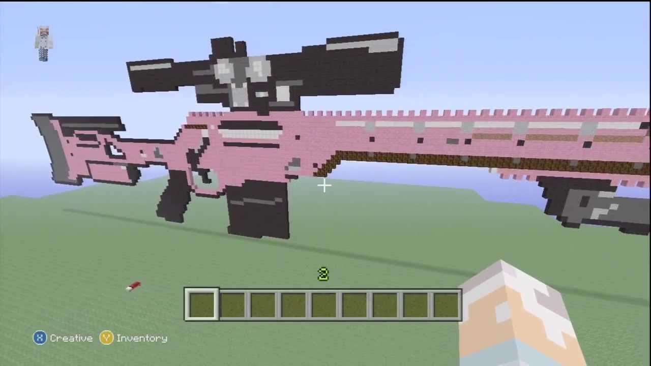 Minecraft xbox 360 edition call of duty guns pixel art
