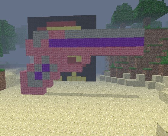 My 3rd Pixel Art Gun Minecraft Project