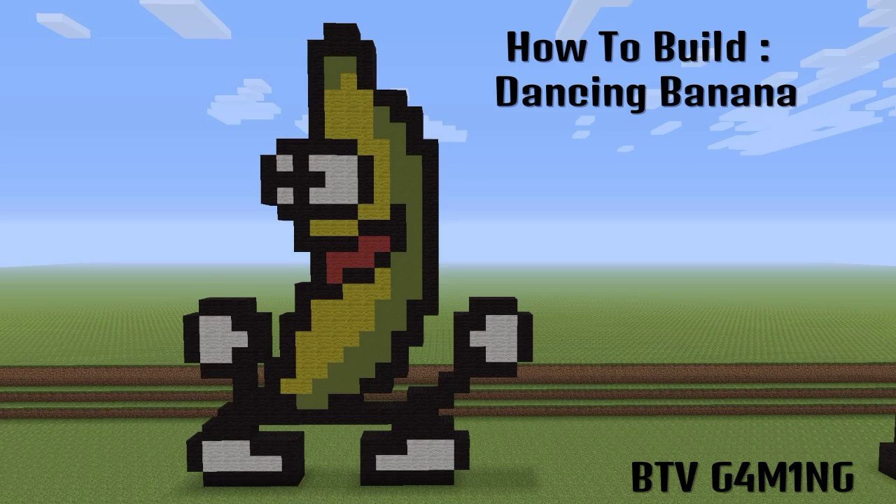 Minecraft Pixel Art Tutorial Dancing Banana