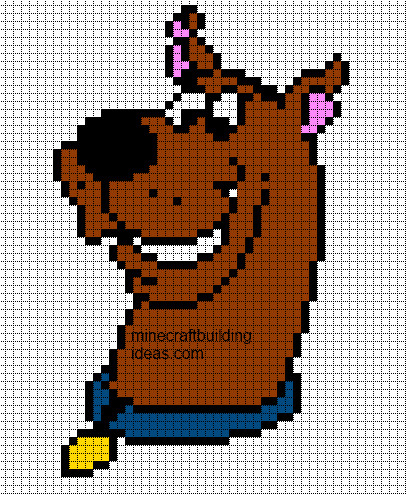 Minecraft Pixel Art Templates Scooby Doo