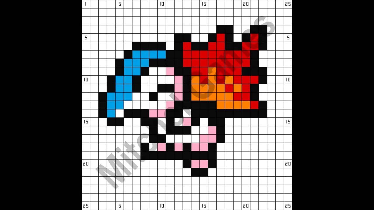 Minecraft Pokémon Cyndaquil 25x25 Pixel Template