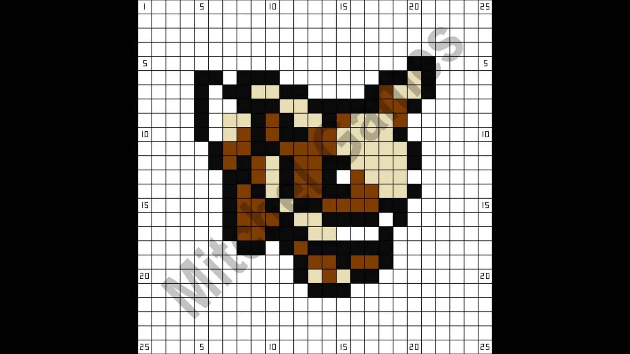 Minecraft Pokémon Eevee 25x25 Pixel Template