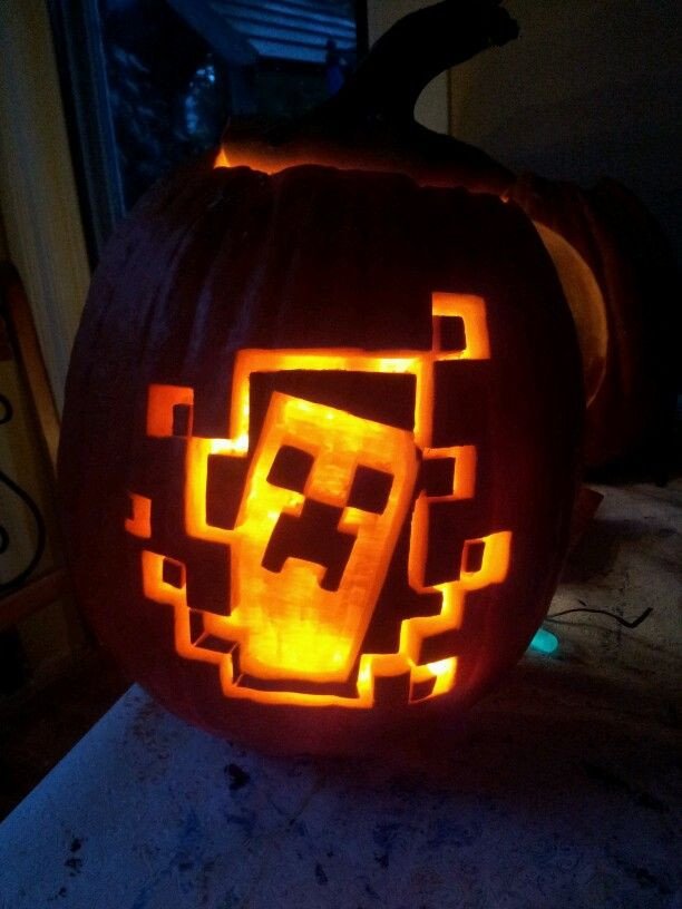 Minecraft pumpkin Halloween Decor Treats