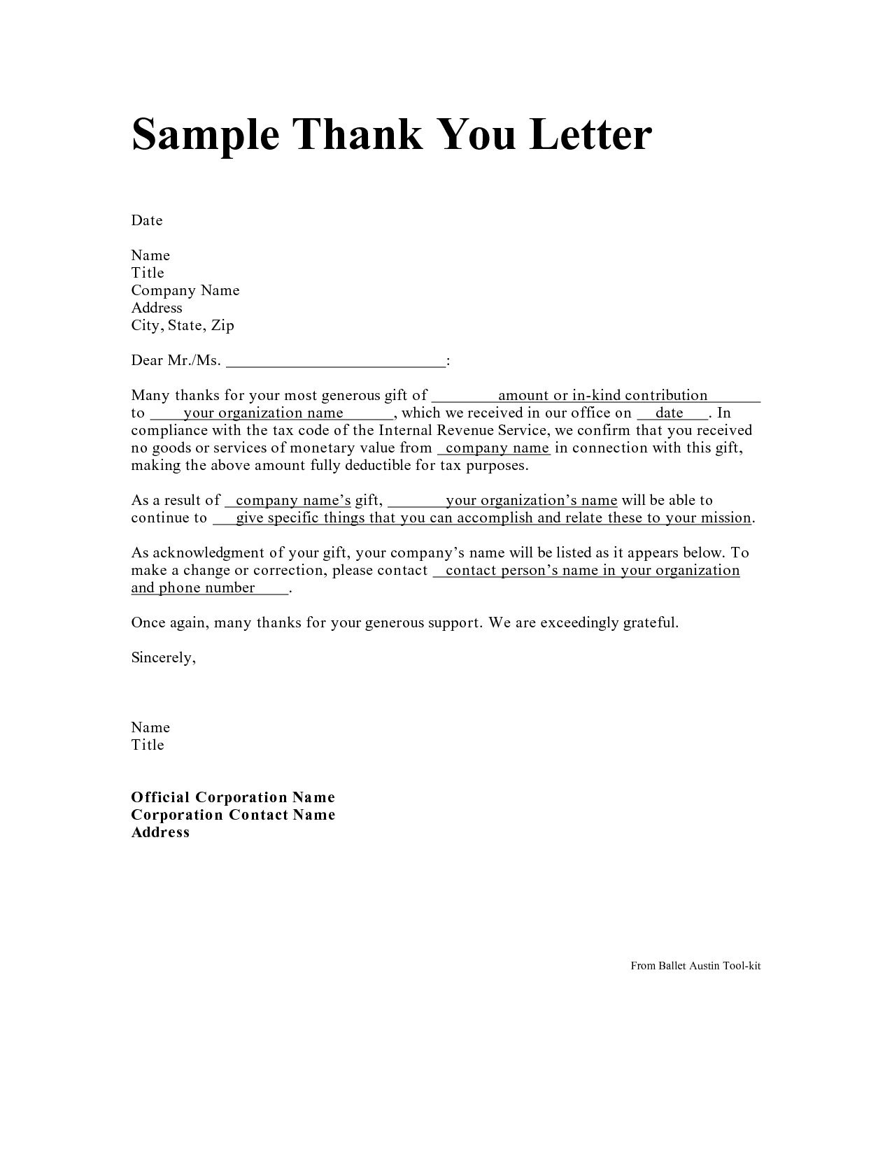 Ministry Support Letter Template Samples