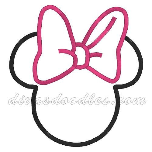 Minnie Mouse Outline Tattoo