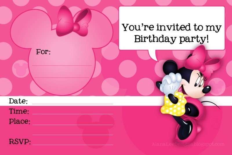 32 Superb Minnie Mouse Birthday Invitations