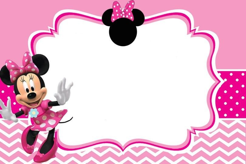 FREE Printable Minnie Mouse Pinky Birthday Invitation