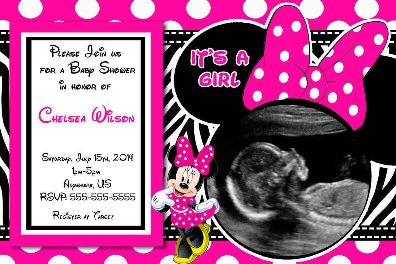 minnie mouse baby shower invitation maker Minnie Mouse
