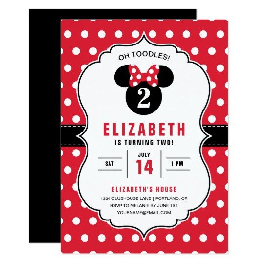 Minnie Mouse Birthday Invitation Maker Best Invitation