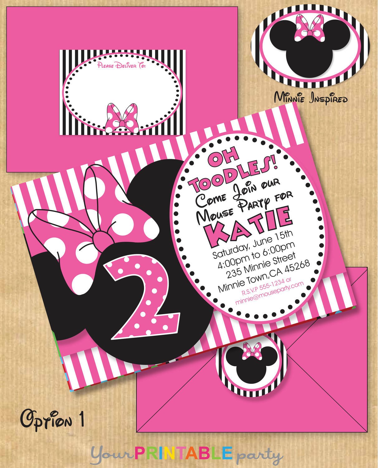 Minnie Mouse Inspired Birthday Party by YourPrintableParty
