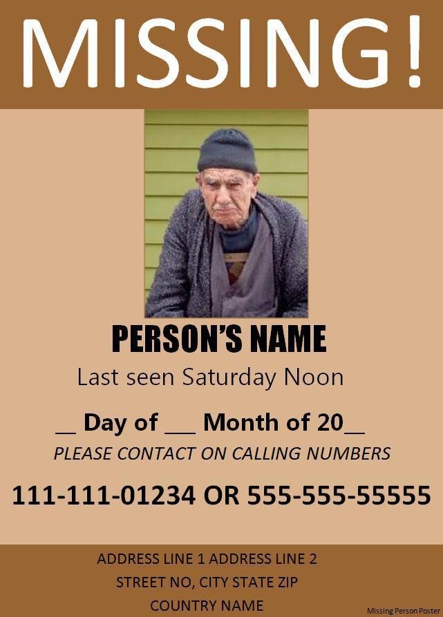 11 Missing Person Poster Templates