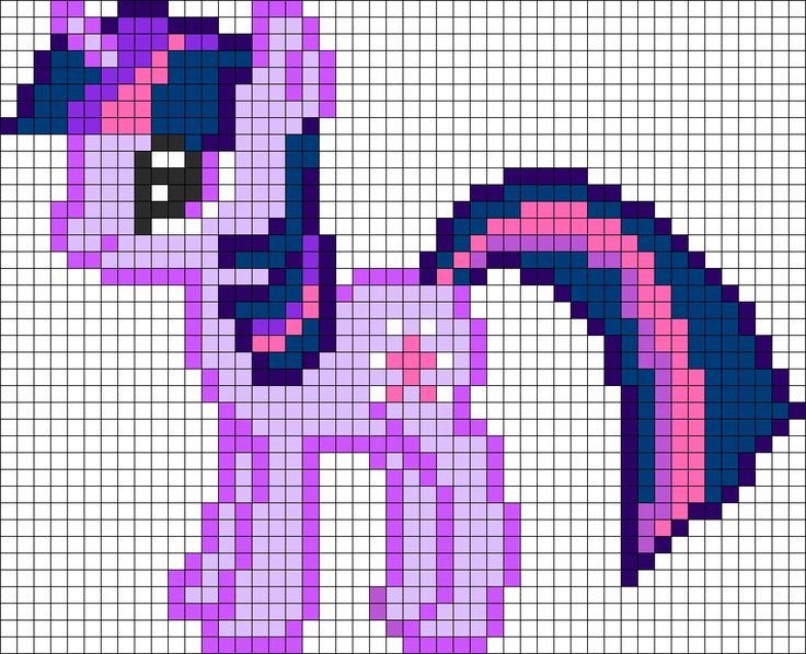 Twilight Sparkle My Little Pony perler bead pattern
