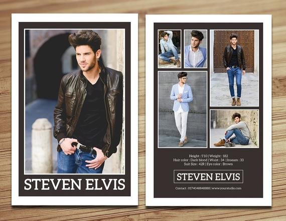 Model p Card Template Modeling p card Fashion Card
