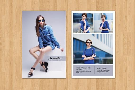 Modeling p Card Template Fashion Model p card