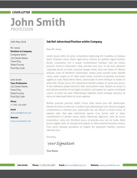 Modern Resume Template Cover Letter Portfolio