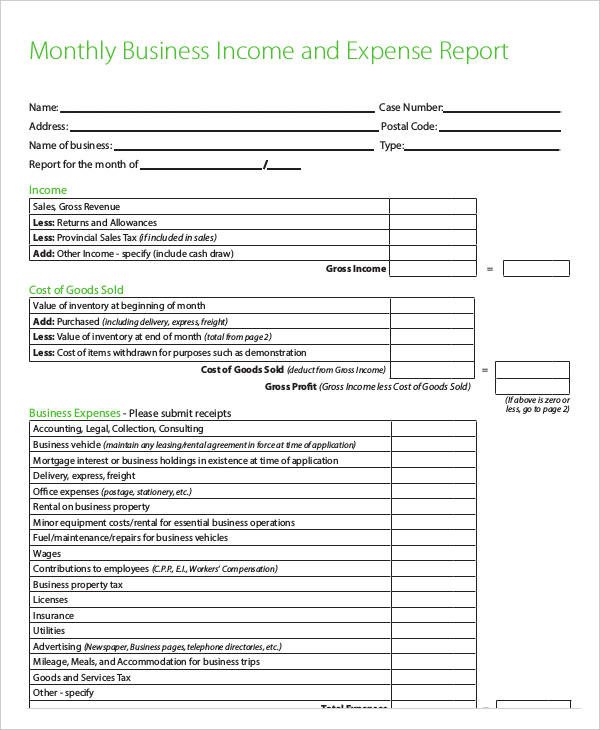 41 Expense Report Templates Word PDF Excel
