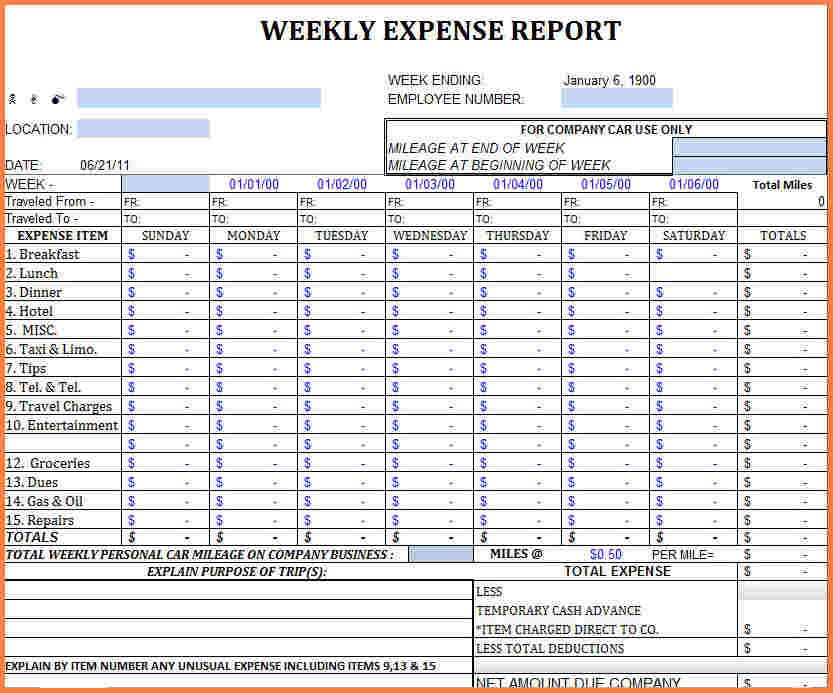 5 business monthly expenses spreadsheet