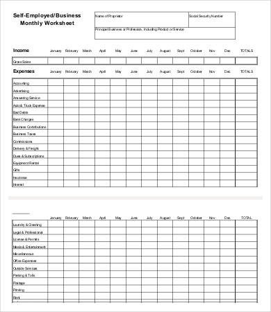 Monthly Expense Sheet 9 Free Word PDF Documents