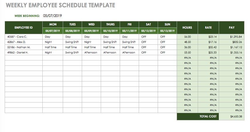 17 Free Timesheet and Time Card Templates