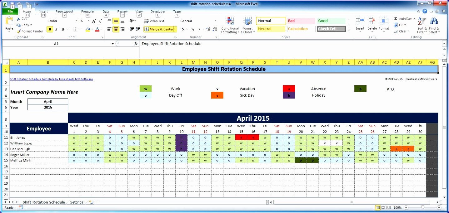 7 Free Excel Timesheet Template Multiple Employees