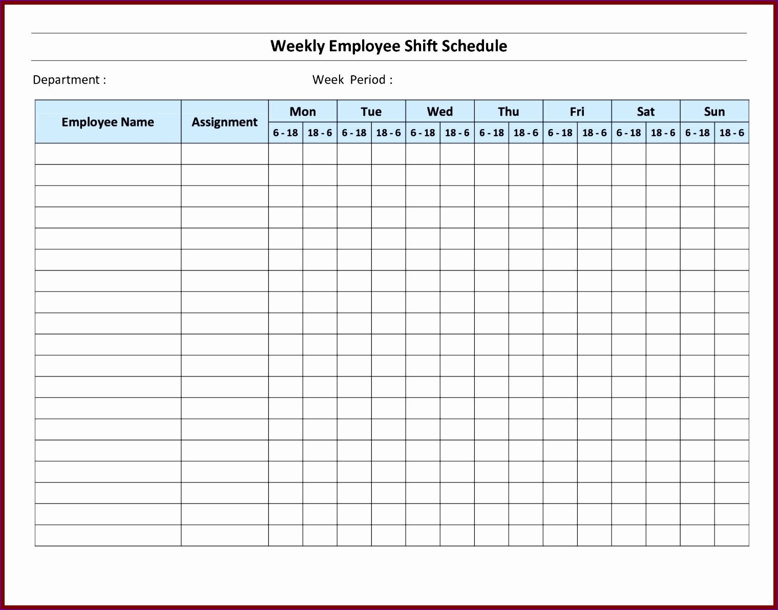 7 Monthly Staff Schedule Template Excel ExcelTemplates