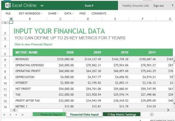 Annual Financial Report Template For Excel line
