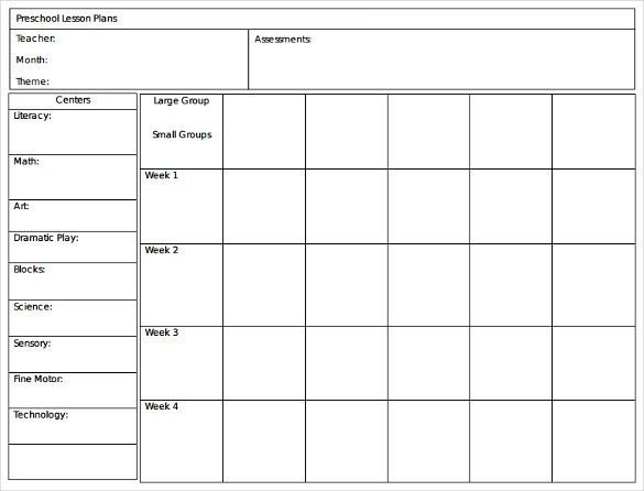 Monthly Lesson Plan Template Free – 40 Luxury Lesson Plan