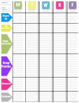 Weekly Planner Template For Teachers