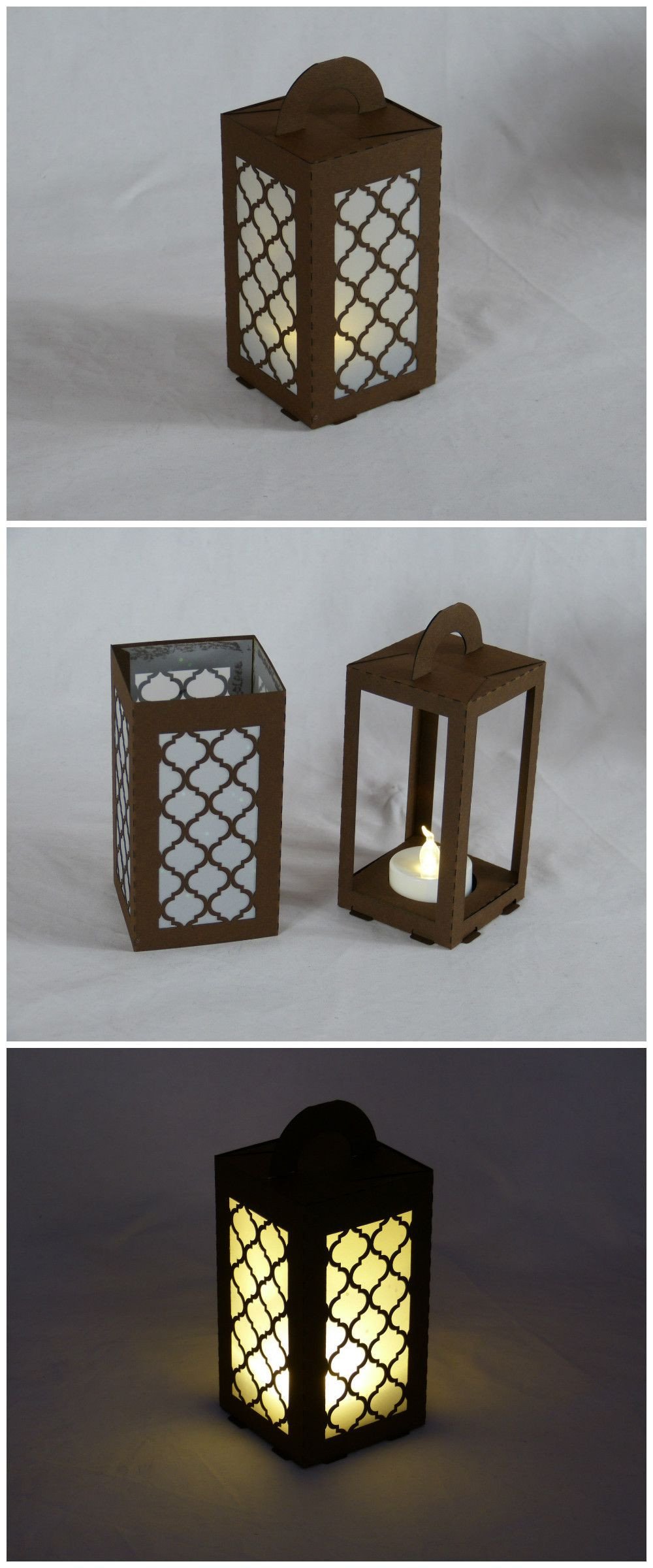 lasercut paper lantern for LED tea light "Moroccan