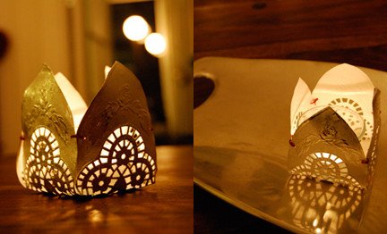 Moroccan inspired Paper Doily Lantern