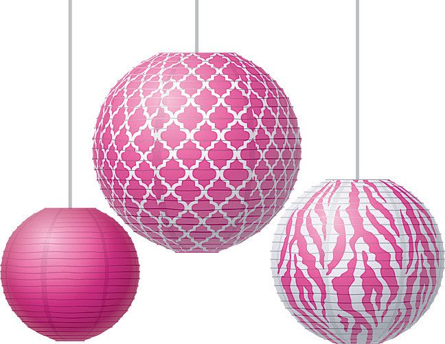 Pink Wild Moroccan Paper Lanterns TCR Products