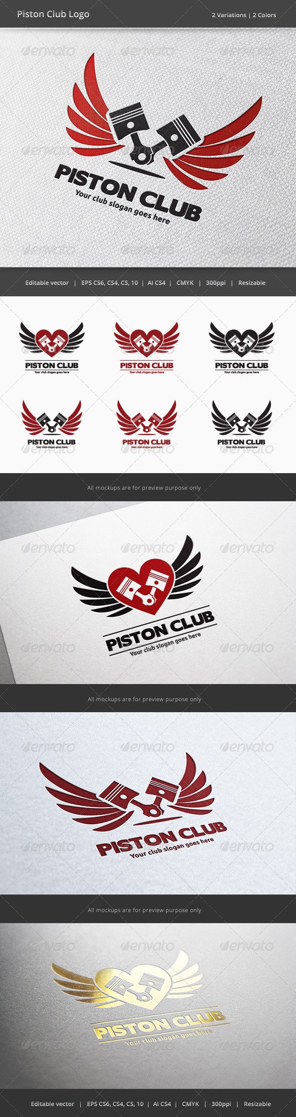 Piston Car and Motorcycle Club Logo