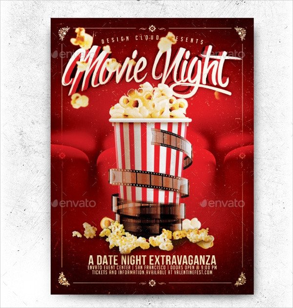 Movie Night Flyer Template 17 Download In Vector EPS