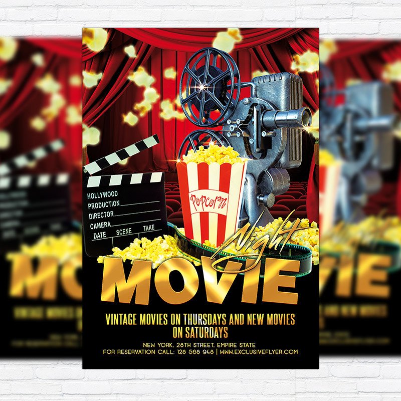 Movie Night – Premium Flyer Template Cover