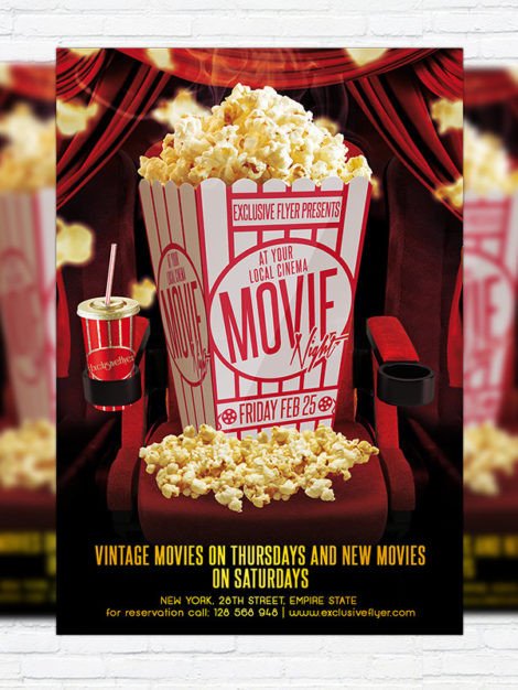 Movie Night – Premium PSD Flyer Template