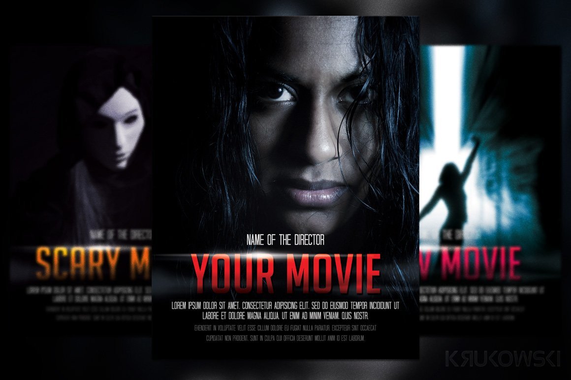 Movie Poster Flyer Template Flyer Templates Creative