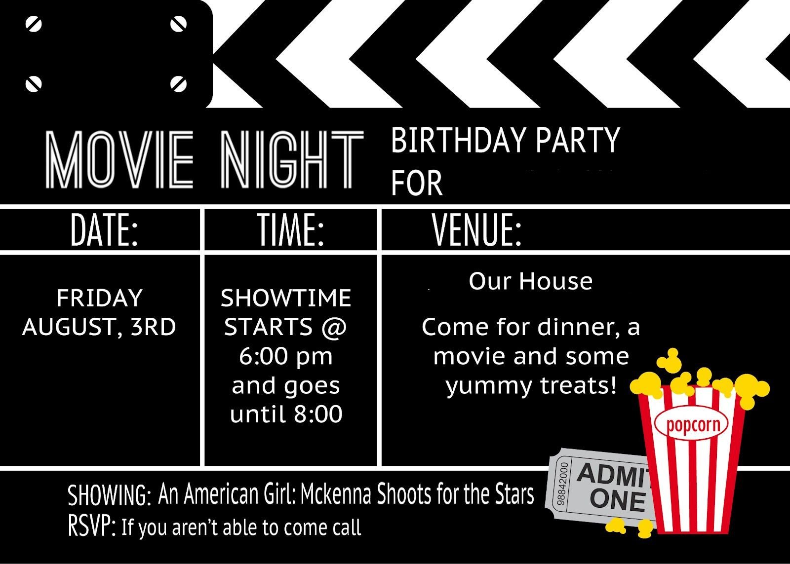 Cool Black and White Movie Themed Birthday Party