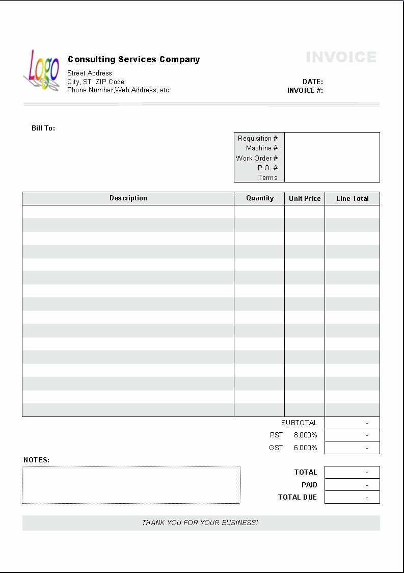 excel based consulting invoice template excel invoice